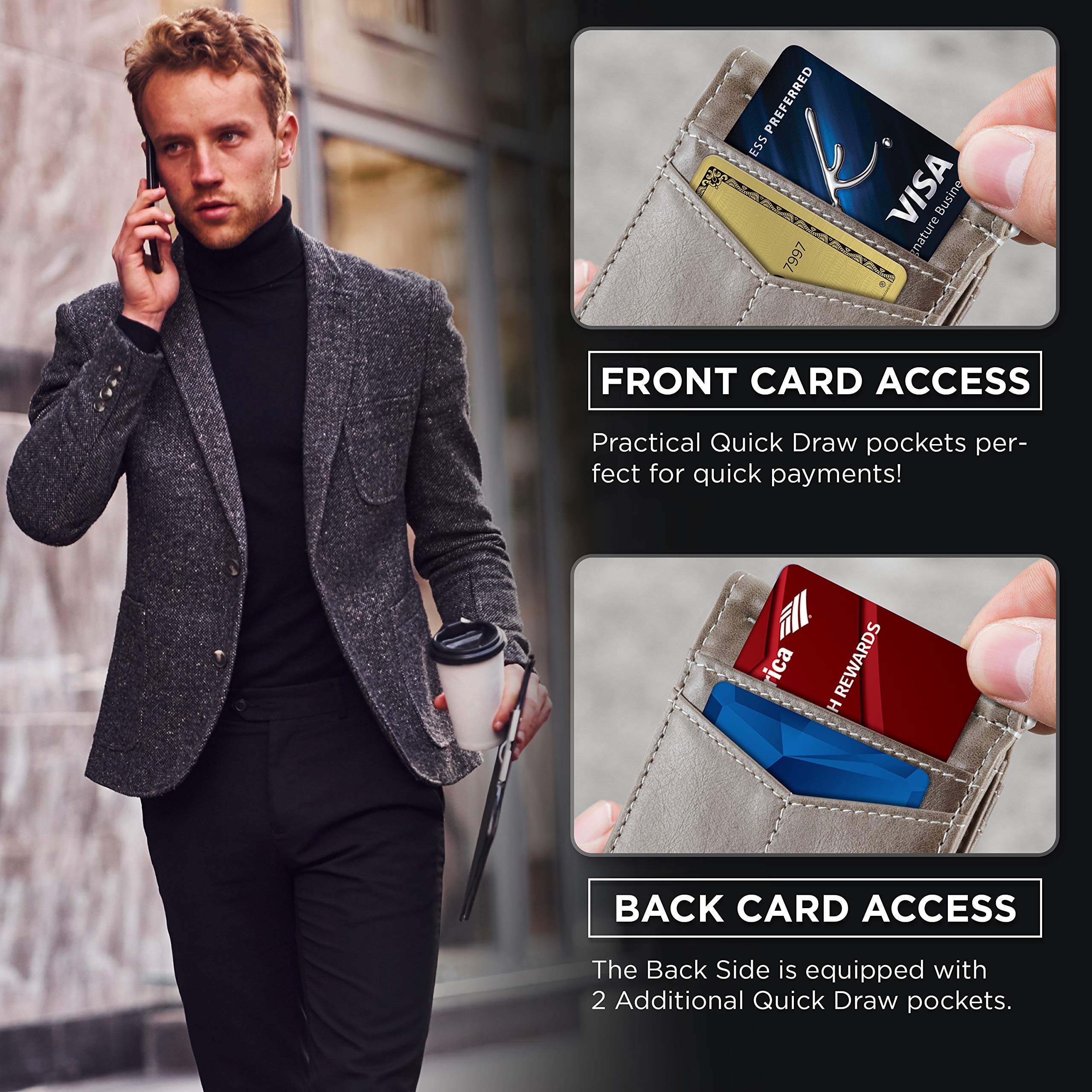 Portafoglio Uomo Serman Brands Slim Pelle con Blocco RFID