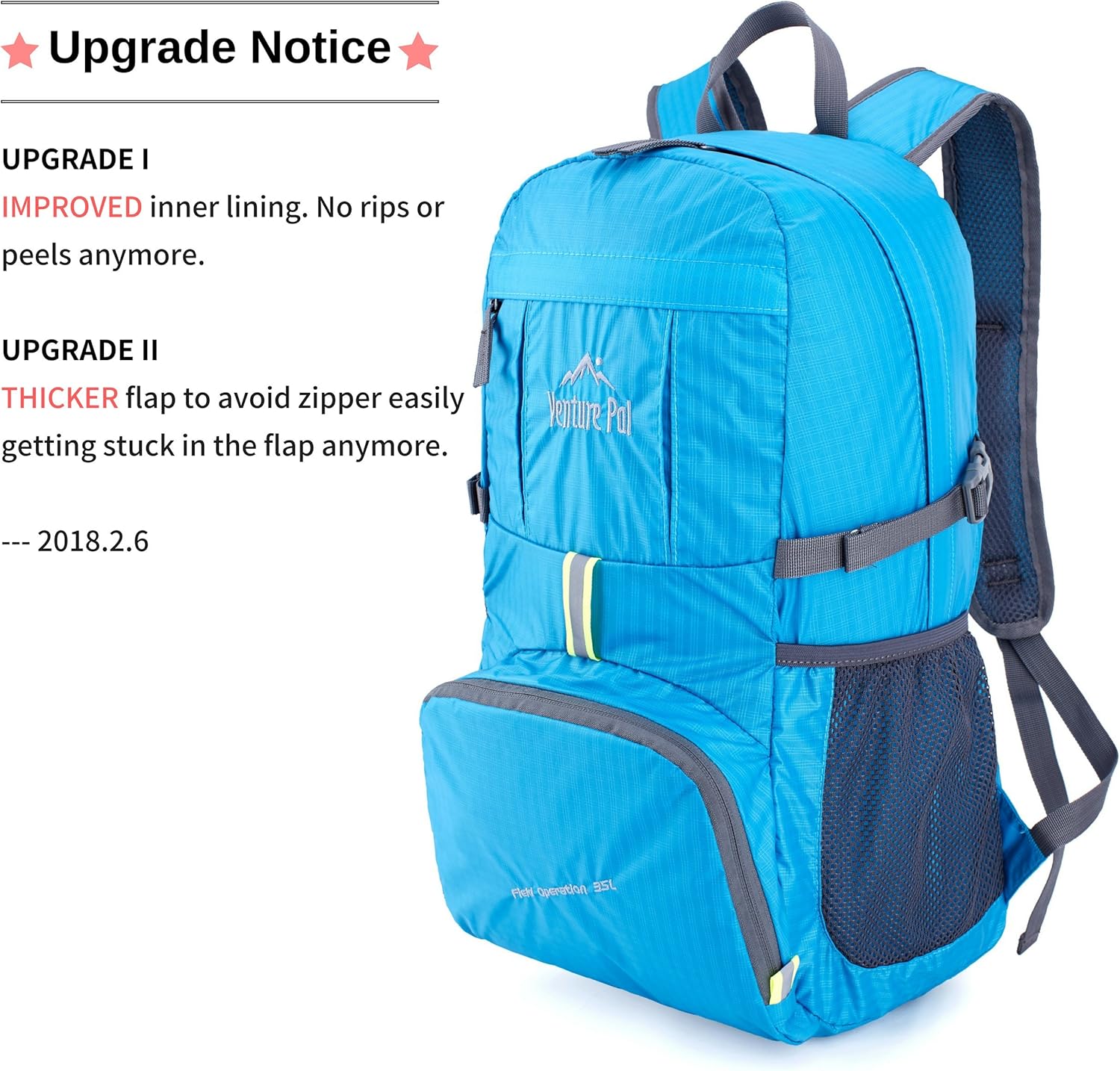 Venture Pal 35L Ultralight Lightweight Packable Foldable Travel Camping Hiking Outdoor Sports Backpack Daypack