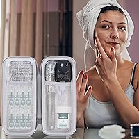 Vista 9 de Aenllosi Funda rígida compatible con bolígrafo de microagujas profesional y cartuchos reemplazables, soporte protector para bolígrafo Derma Gris
