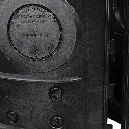 Miniatura 9 de Sistema de lixiviación de agua potable NDS FWAS24 Flo-Well, de 24 x 28.75 pulgadas, negro