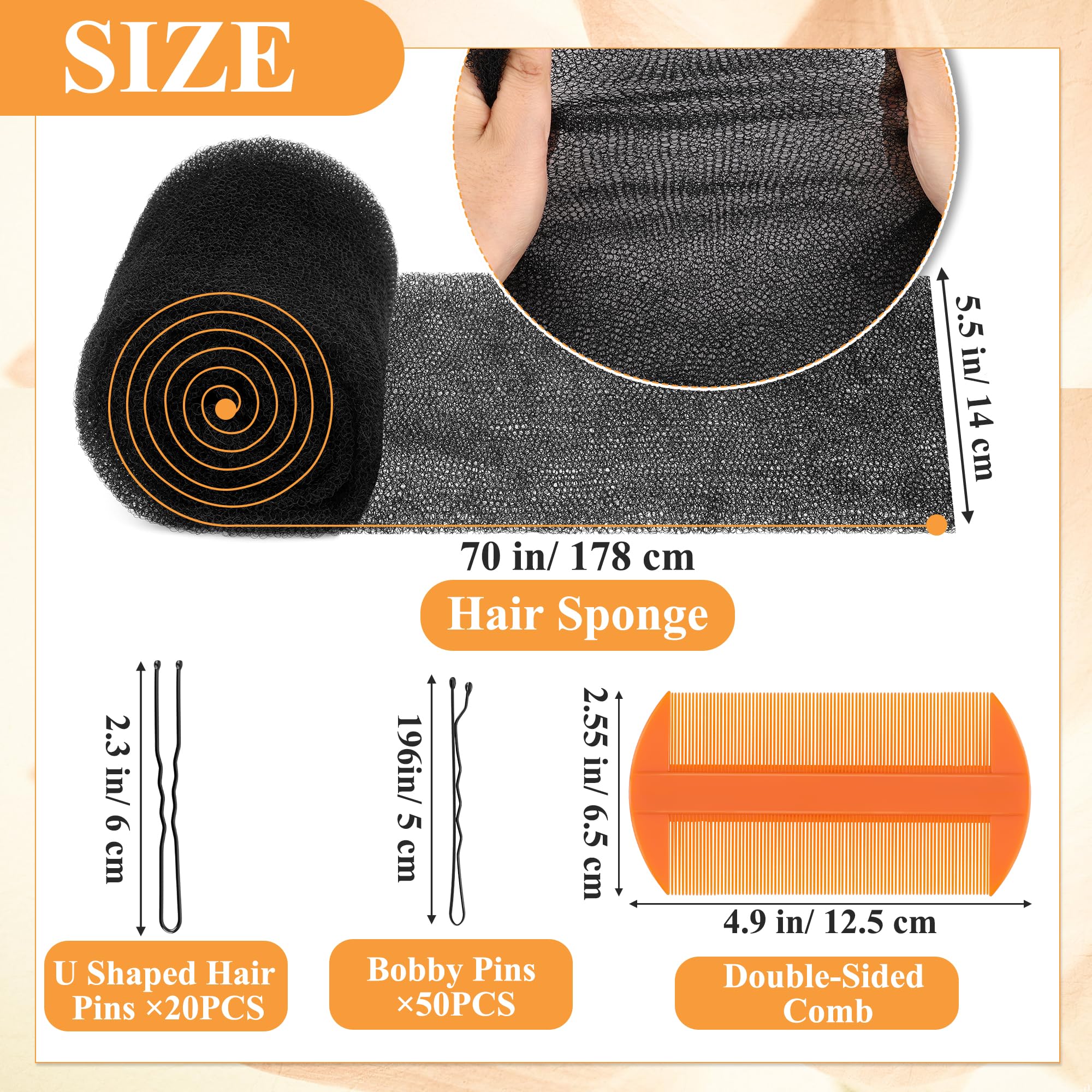 Hair Padding for Updo Volumes Bump Tool with 50P U Shape Pin - Image 2