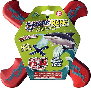 Shark Rang Red Boomerang - Great Beginner Boomerang for Kids or Adults. Soft and Safe.
