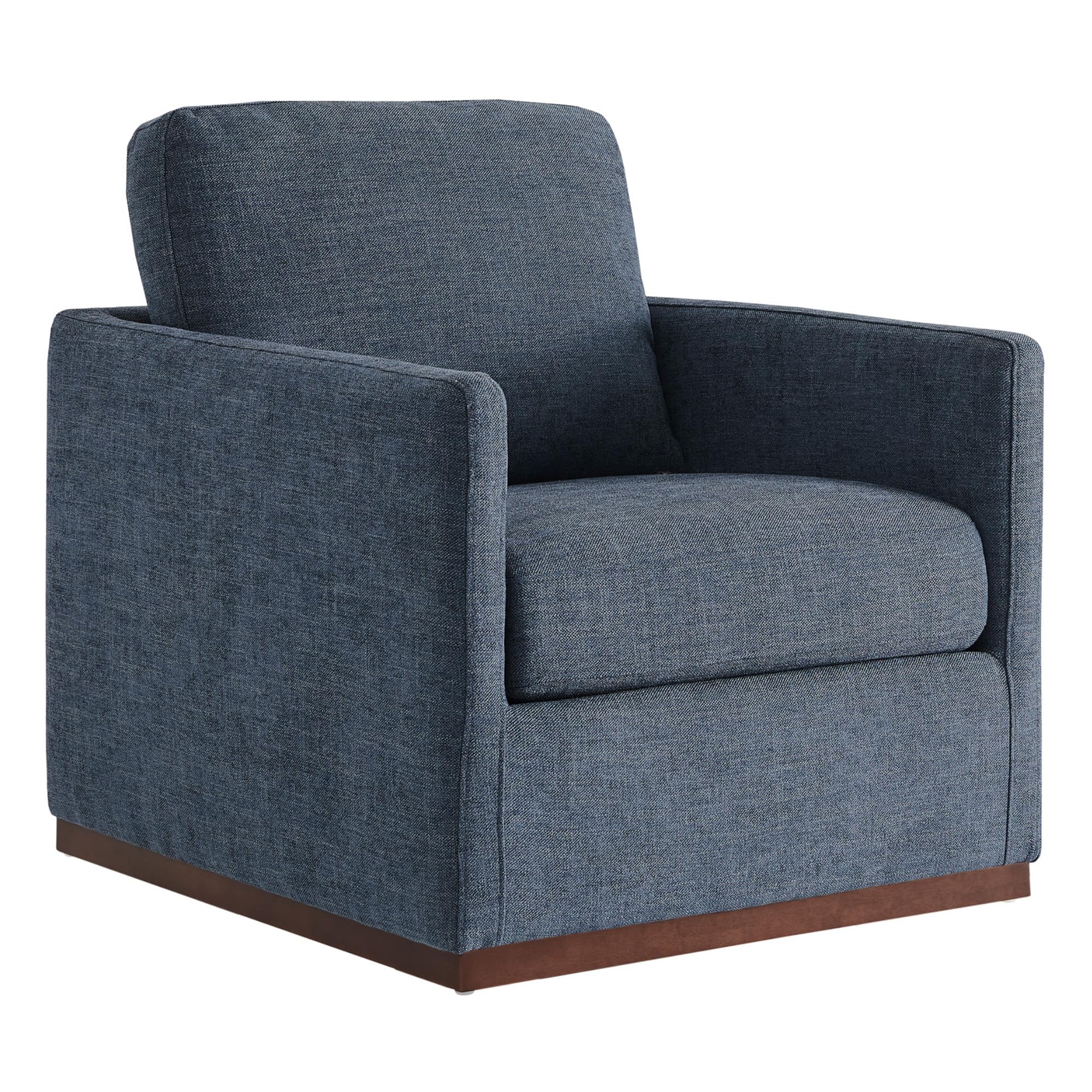 CHITA Swivel Accent Chair, FSC Certified Mid Century Modern Arm Chair for Living Room and Bedroom, Fully Assembled, Blue