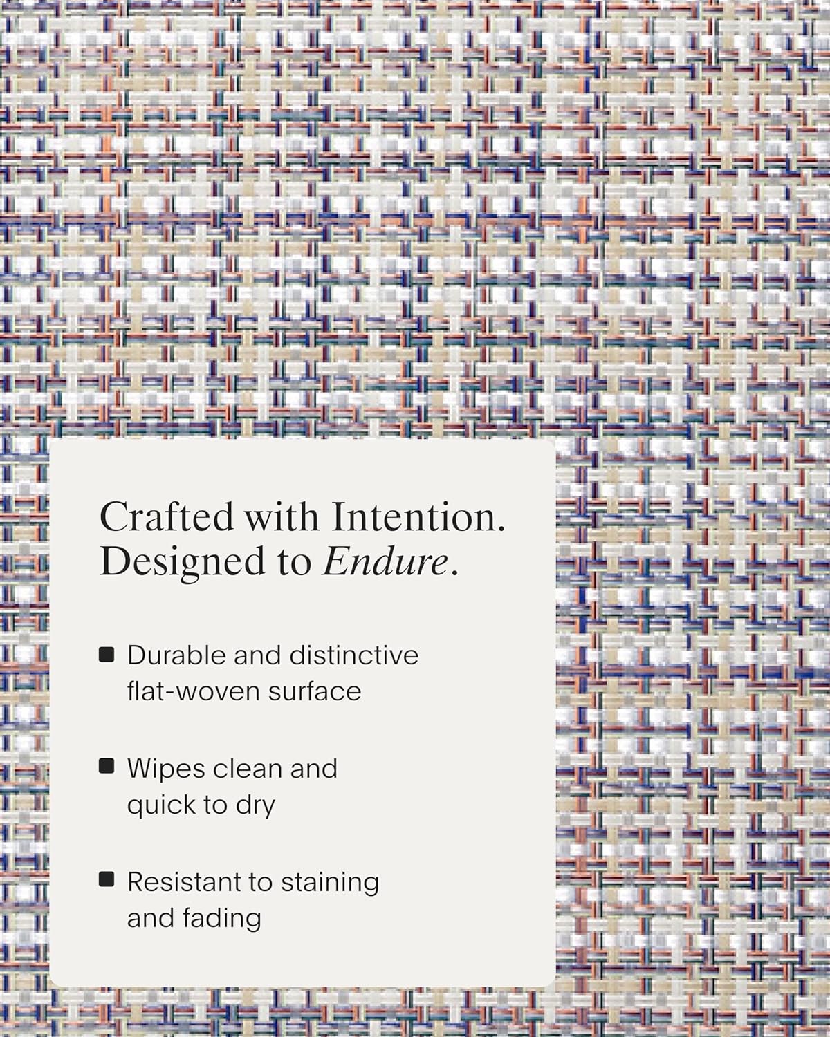 Chilewich Basketweave Placemats - Woven Placemats Set of 4 - Reusable, Stain-Resistant, Indoor/Outdoor Tabletop Protection - Bon Bon - 14" x 19" Rectangle