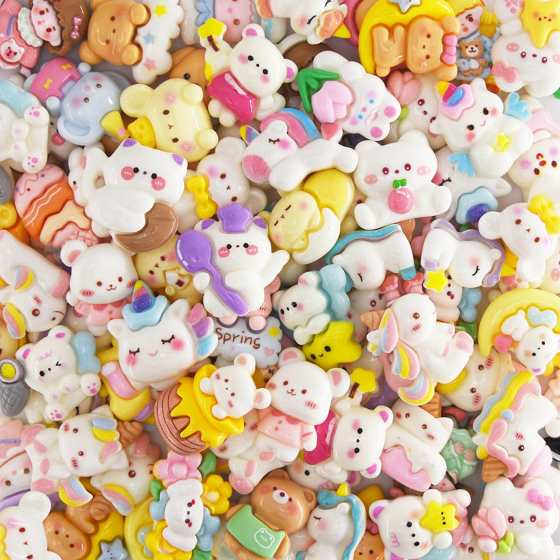 Amazon.co.jp: デコパーツ 動物 ユニコーン ウサギ ネコ クマ かわいい