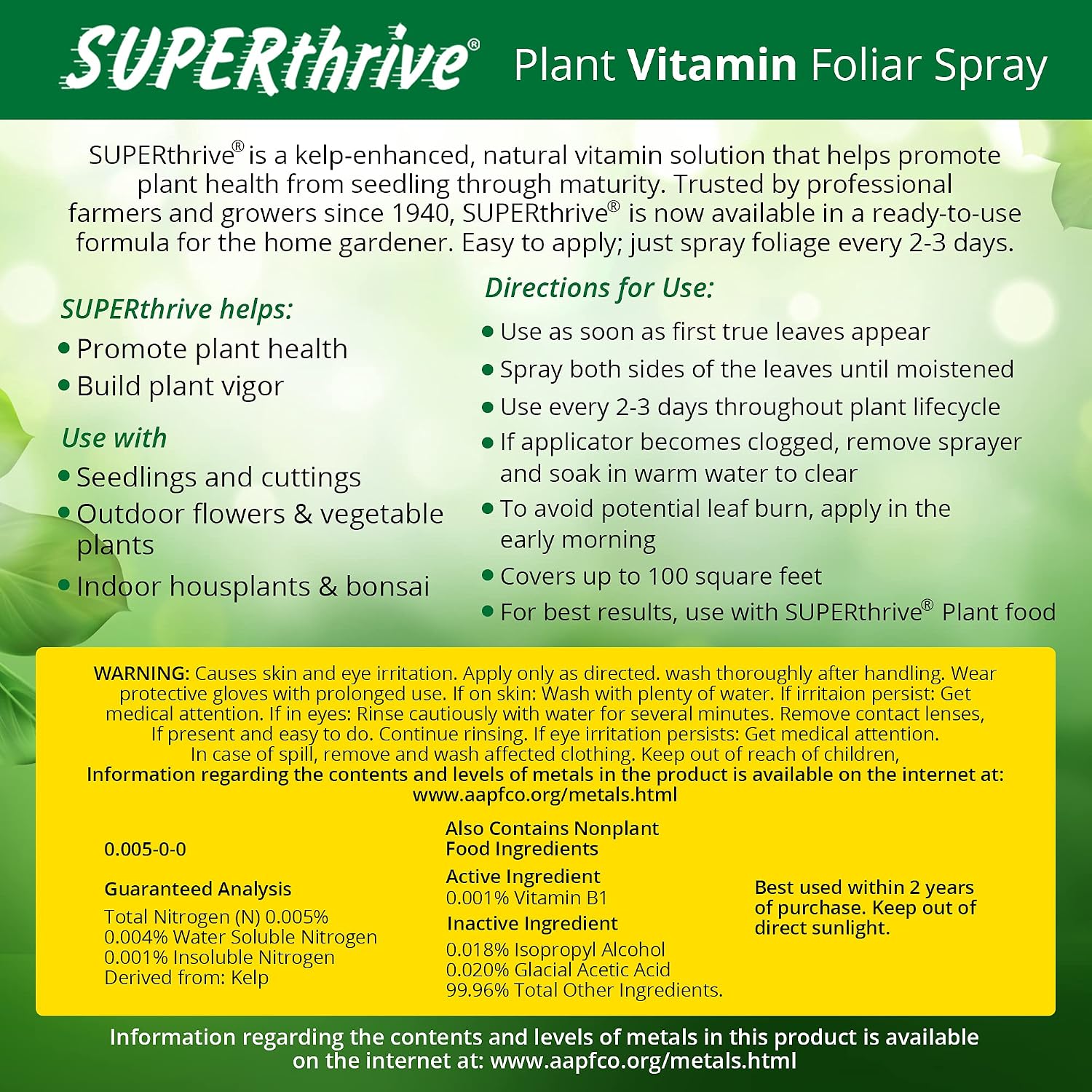FOLIAR PLNT FOOD RTS23OZ