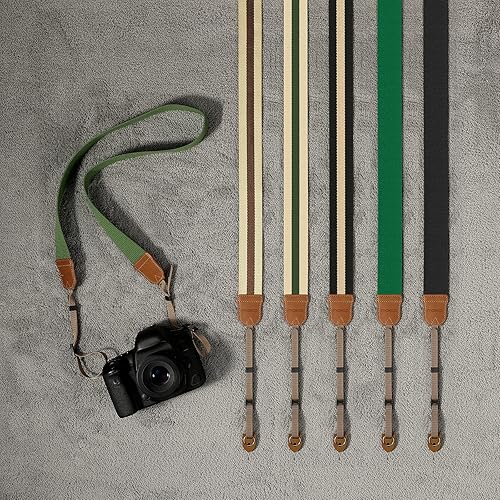 Miniatura 7 de MoKo Correa para cámara, correa de cámara tejida de algodón, correa universal ajustable para cuello y hombro para videocámara, binoculares y cámaras