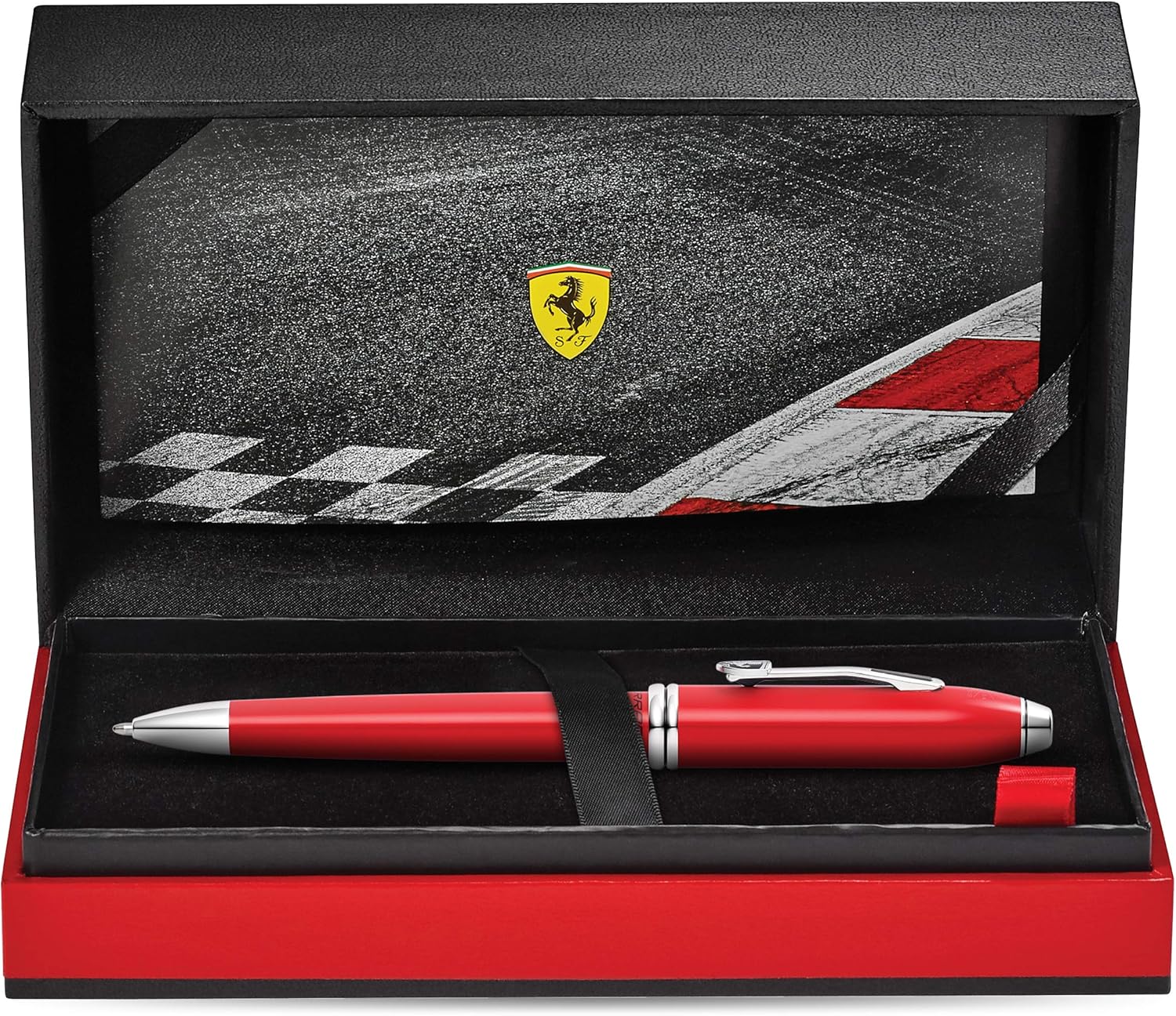 Cross Townsend Collection for Scuderia Ferrari - Glossy Rosso Corsa Red Lacquer Ballpoint Pen