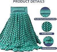 Vista 4 de Paquete de 2 cabezales de trapeador de tubo de microfibra grandes, 6 pulgadas, cabezal de trapeador resistente, altamente absorbente, reemplazo