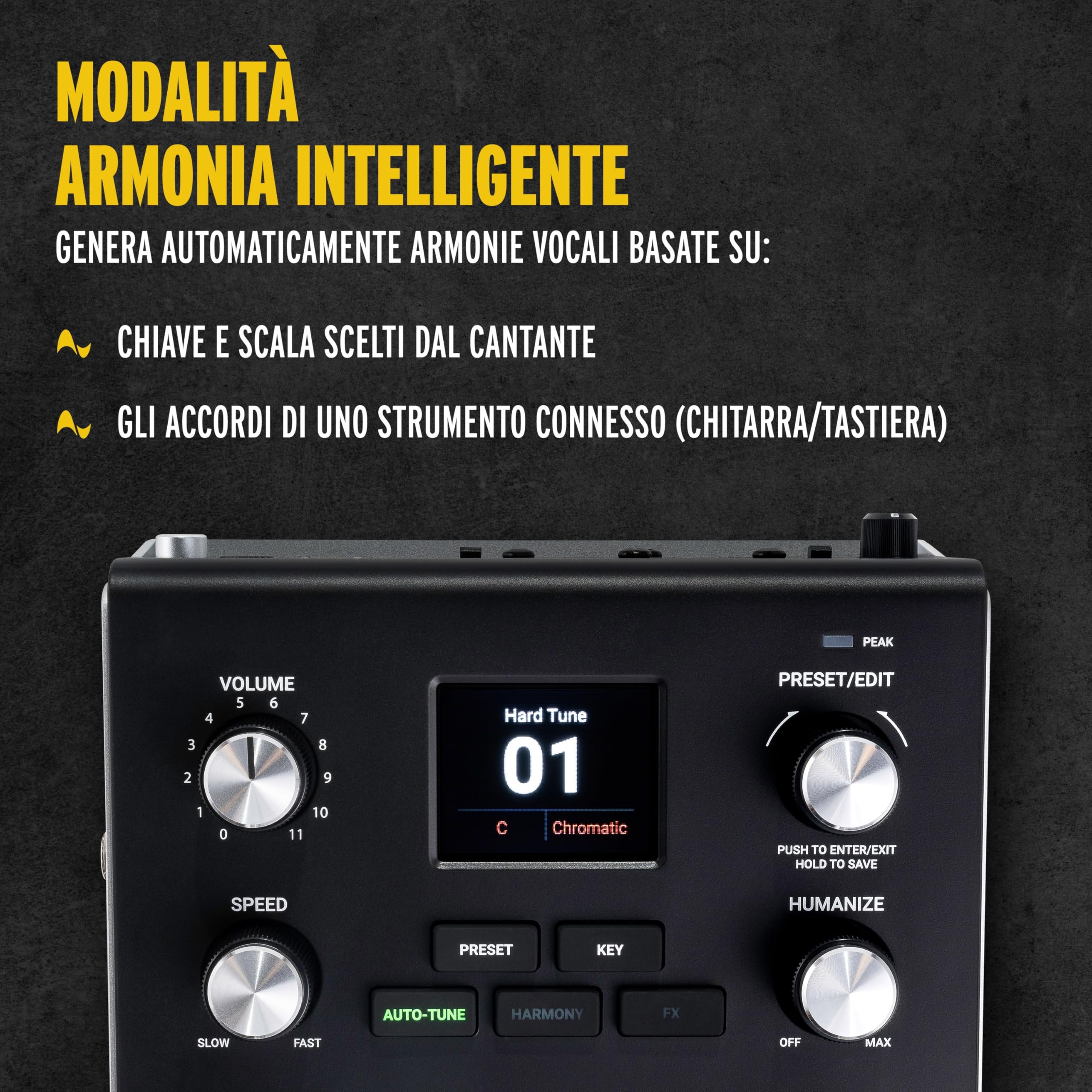 HeadRush VX5 - Effetto a Pedale con AutoTune Antares per Cantanti, con Real Time Pitch Correction, Armonia vocale, Interfaccia per Chitarra e Microfono