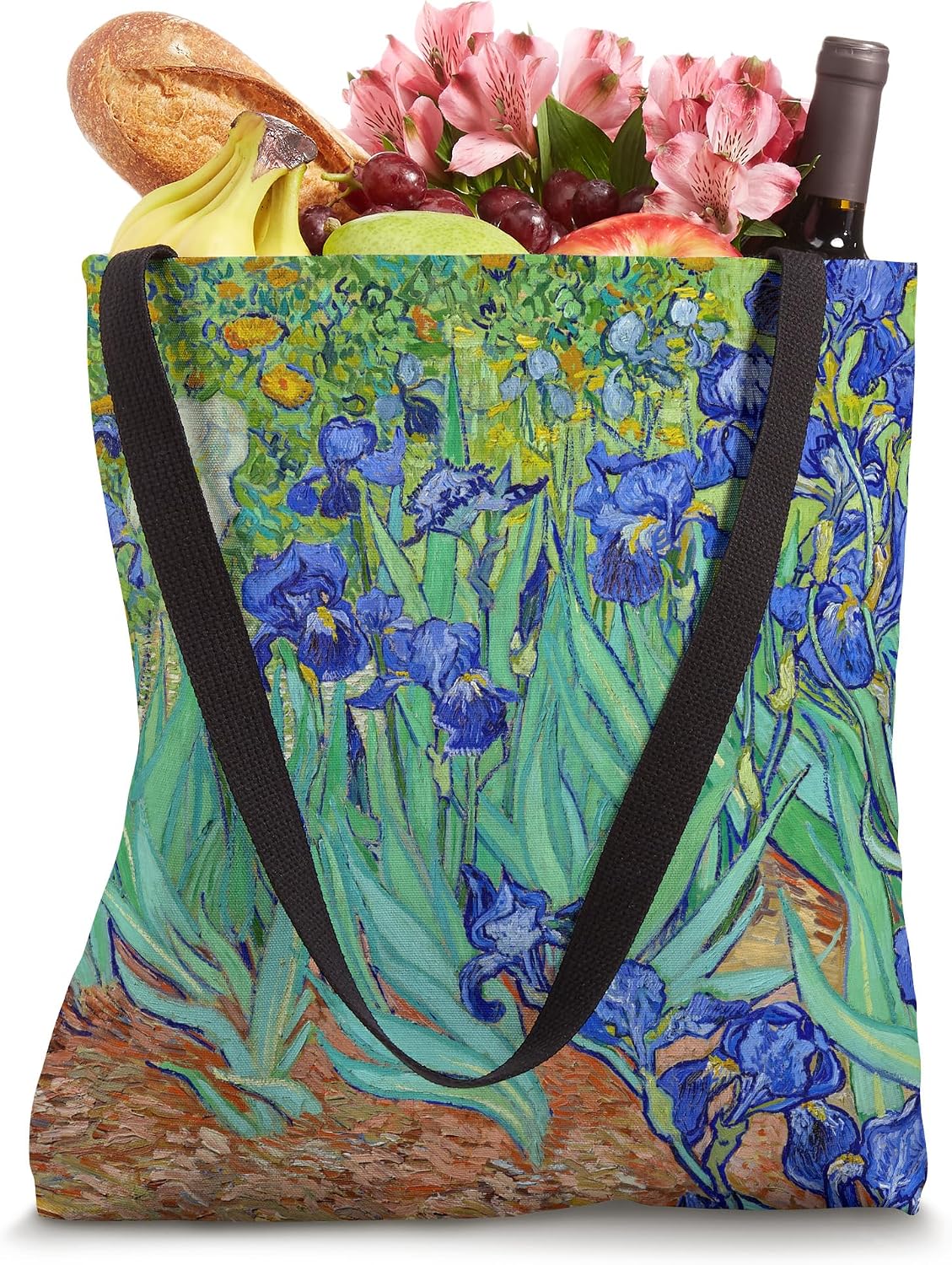 Vincent Van Gogh Irises Blue and Green Garden Art Accent Tote Bag