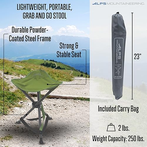 Vista 12 de ALPS Mountaineering Taburete Tri-Leg - Berenjena