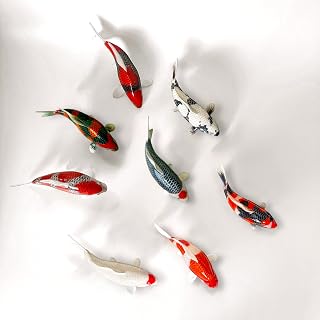 Handmade Premium Koi Fish Figurines - Unique Resin Figure - Office & Aquarium Ornament - Collectibles & Décor (4.72 INCHES, Random, Blind Box)