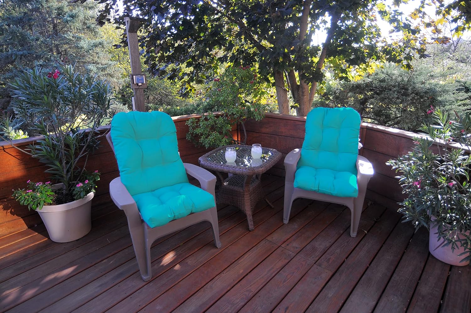 College Covers Everything Comfy Turquoise Indoor Outdoor Adirondack Cushion Patio Chair Cushion