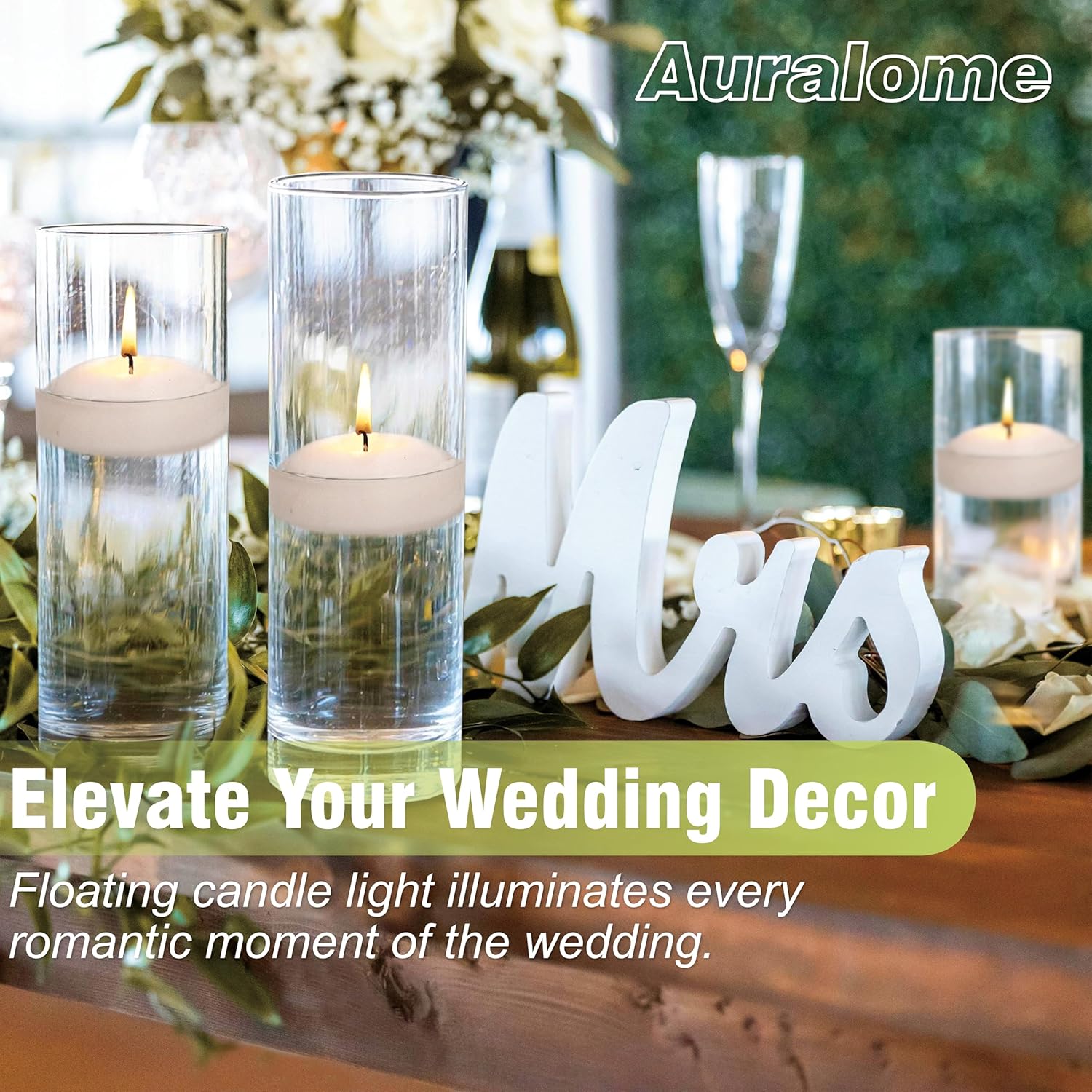 White Floating Candles 3-Inch - 36 Pack Water Floating Candle Long Burning Candle Set Unscented Candles Floating for Centerpieces Wedding Dinner Thanksgiving Party Home Decor