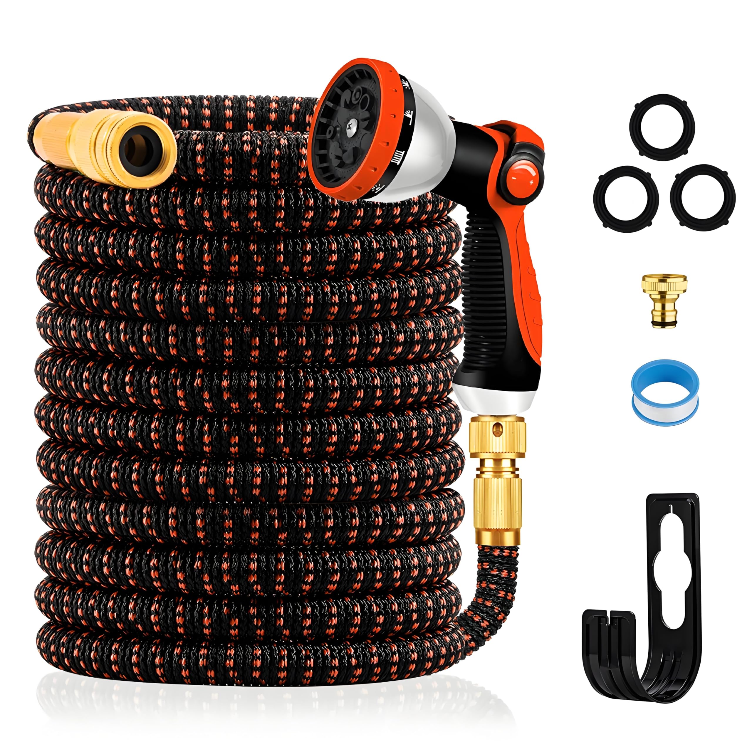 Expandable Garden Hose Pipe 75 FtUpgraded 3-Layer Latex No-Kink Flexible Water 3 / 4&1 / 2 Metal Connectors10 Function from B&Q