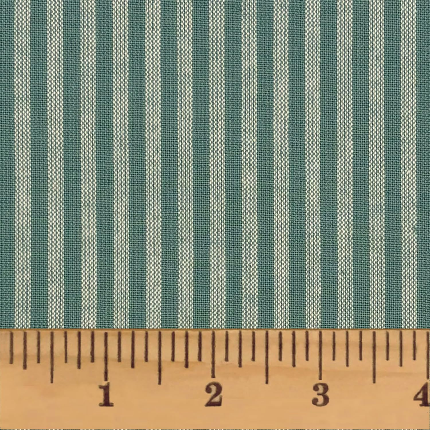 Mercy Blue Stripe Homespun Cotton Fabric by JCS - Sold by The Yard