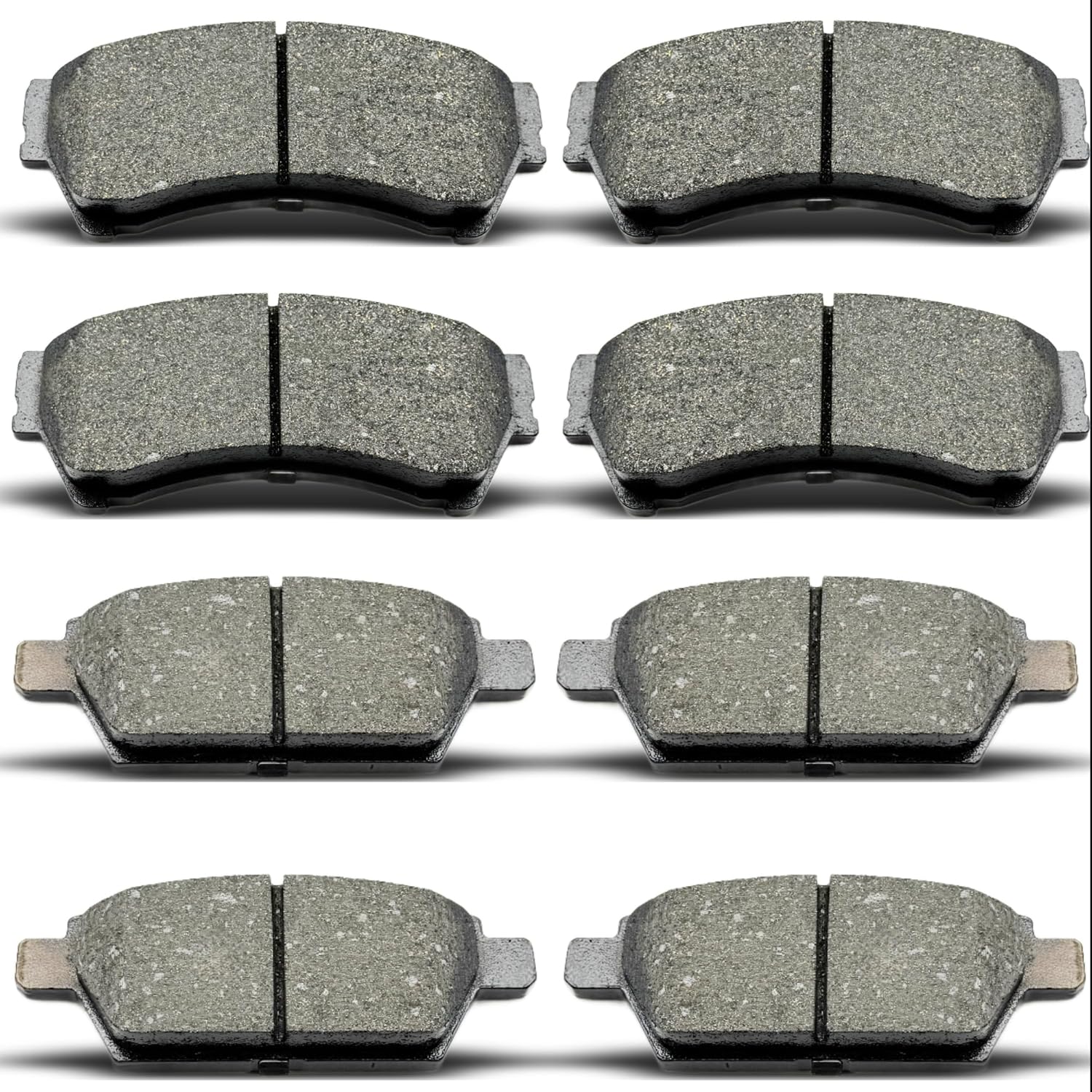 Front Rear Ceramic Brake Pads 8 Pieces Set fit for 2006-2012 Ford Fusion,for 2006-2013 Mazda 6,for 2007-2012 Lincoln MKZ,for 2006 Lincoln Zephyr,for 2006-2011 MERCURY Milan.