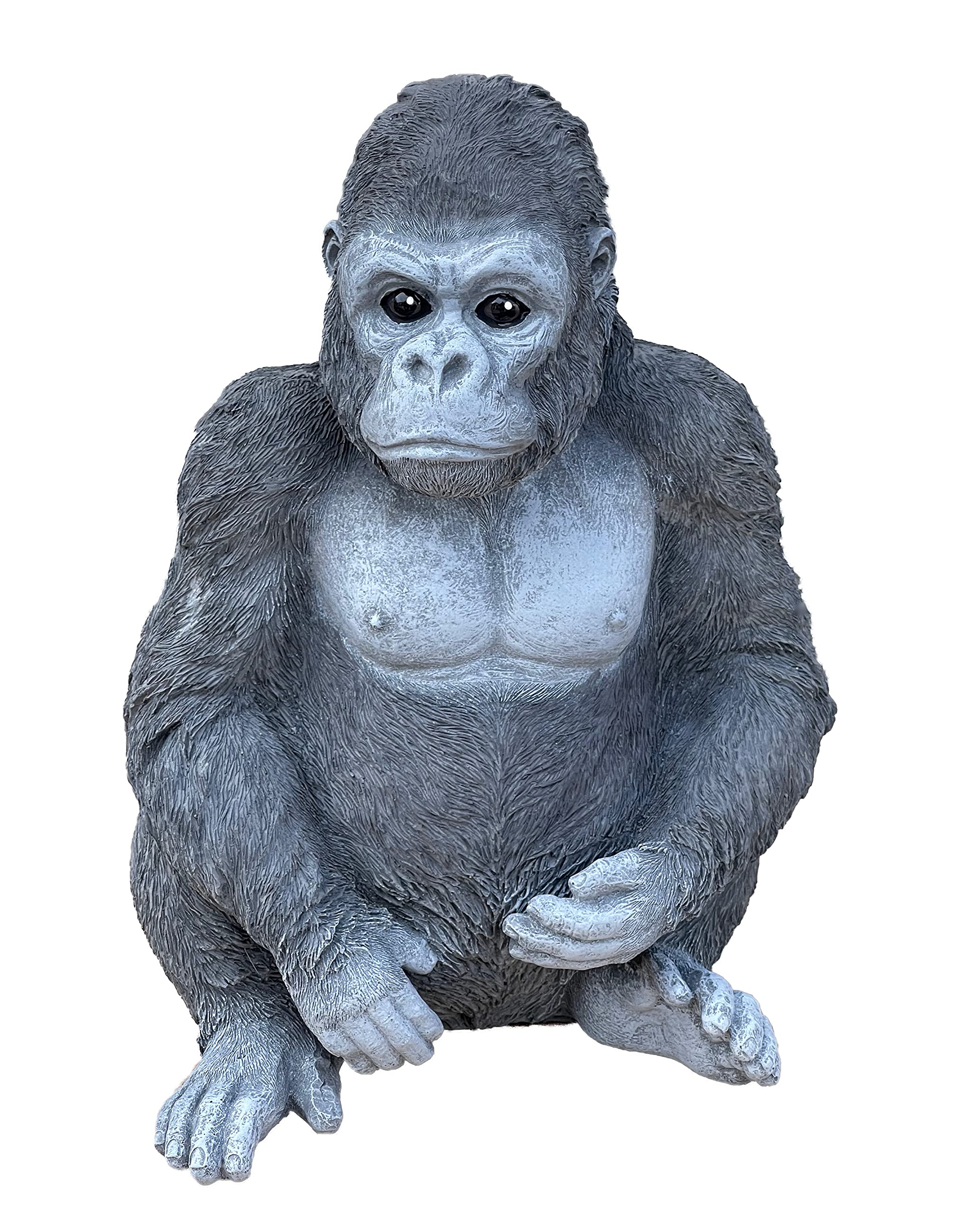 stoneandstyle Steinfigur Gorilla Ben AFFE frostfest Steinguss Gartenfigur