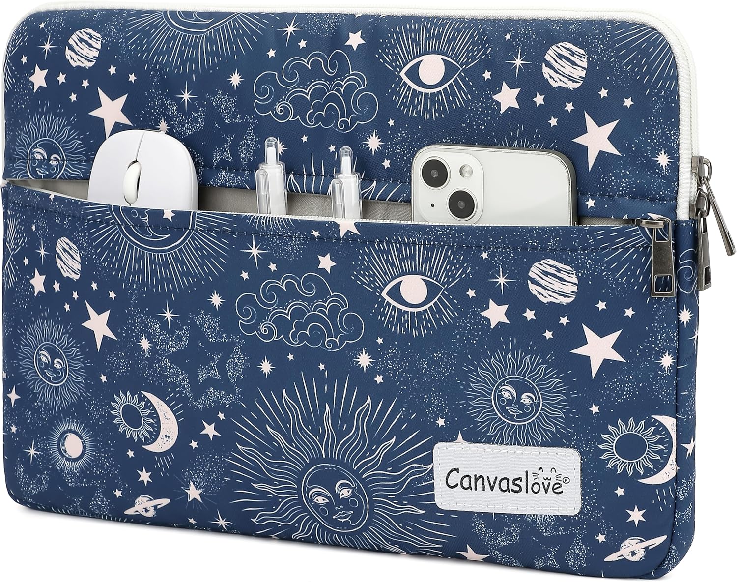 Canvaslove Laptop Sleeve Case Cover with Pocket for MacBook Pro 14 inch and 14 inch-14.4 inch HP, Lenovo, Dell, ASUS, Acer Notebook Computer(Sol De Mayo) - Image 2