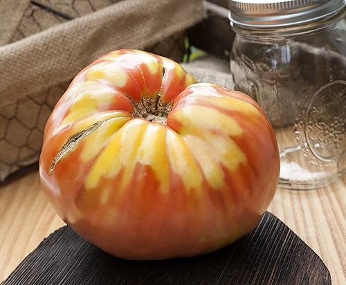 Miniatura 2 de Paquete de semillas prémium de tomate herencia alemana de fresa rosa + más