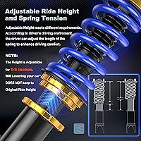 Vista 6 de MOSTPLUS Puntales helicoidales compatibles con MK2 MK3 1995-2002 Volkswagen Cabrio/ 90-95 Corrado/ 85-99 Golf Jetta (solo cuerpo 1999 Jetta MK3)