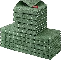 Vista 33 de Homaxy Juego de toallas de cocina y paños de cocina, 12 x 12 y 13 x 28 pulgadas, juego de 8 toallas de cocina de rizo de algodón a granel, diseño a