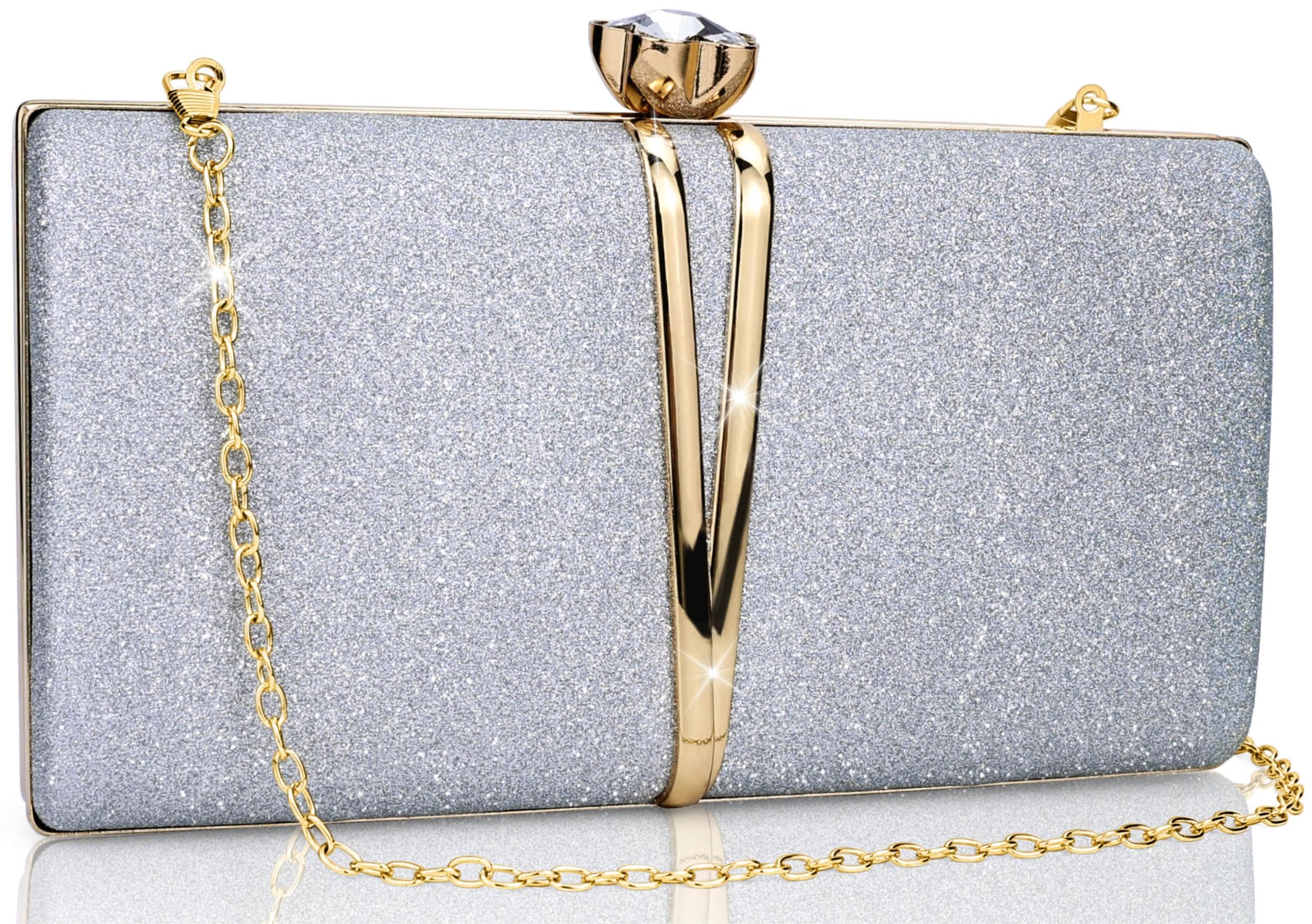 Farcauo Evening Bag Small Clutch Purses Leopard Purse Formal Wedding Handbag for Women Fashion Crossbody Bags With Chain