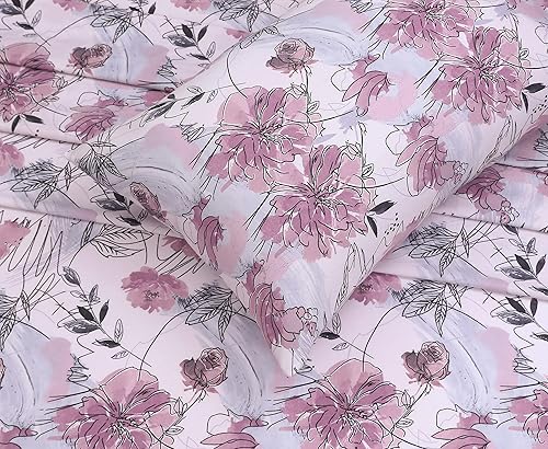 Miniatura 7 de RUVANTI Juego de sábanas divididas tamaño King de 100 % algodón para cama ajustable, 5 piezas, ropa de cama de tejido de percal suave y