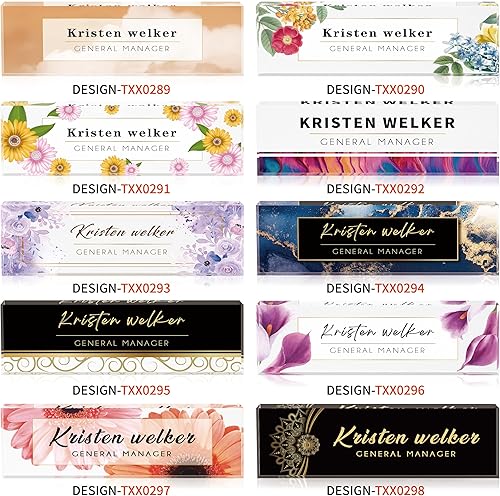 Miniatura 2 de Placa de nombre personalizada para escritorio de oficina, placas de nombre personalizadas para escritorios, bloque acrílico cristalino, regalos de