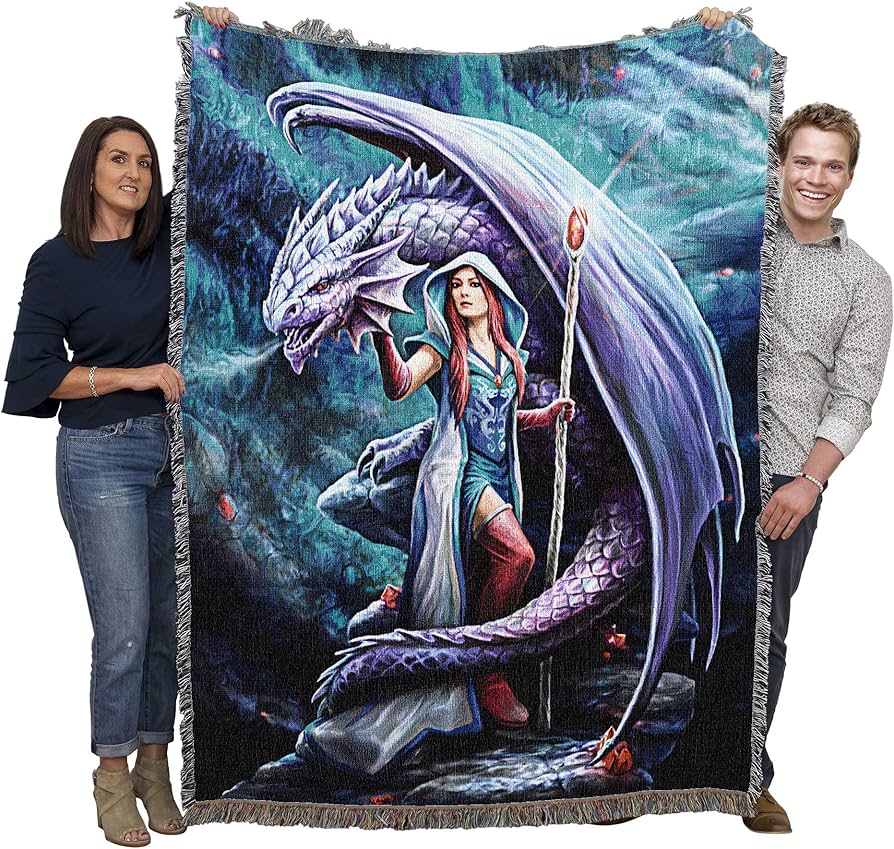 Amazon.com: Pure Country Weavers Dragon Mage Woven Blanket by Anne