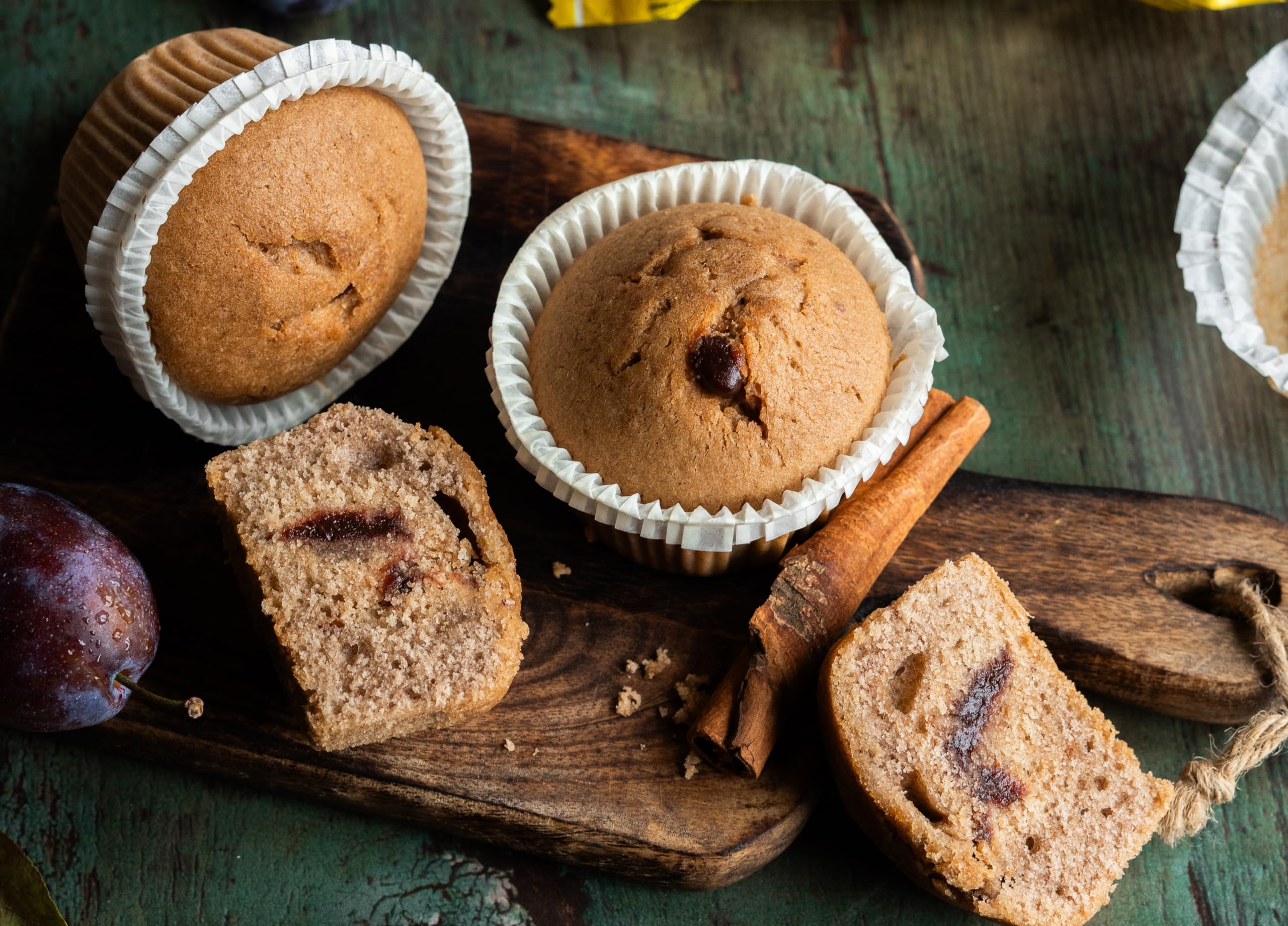Bezgluten Zimt-Muffin mit Pflaume, Glutenfrei, Weizenfrei, Muffin 60g
