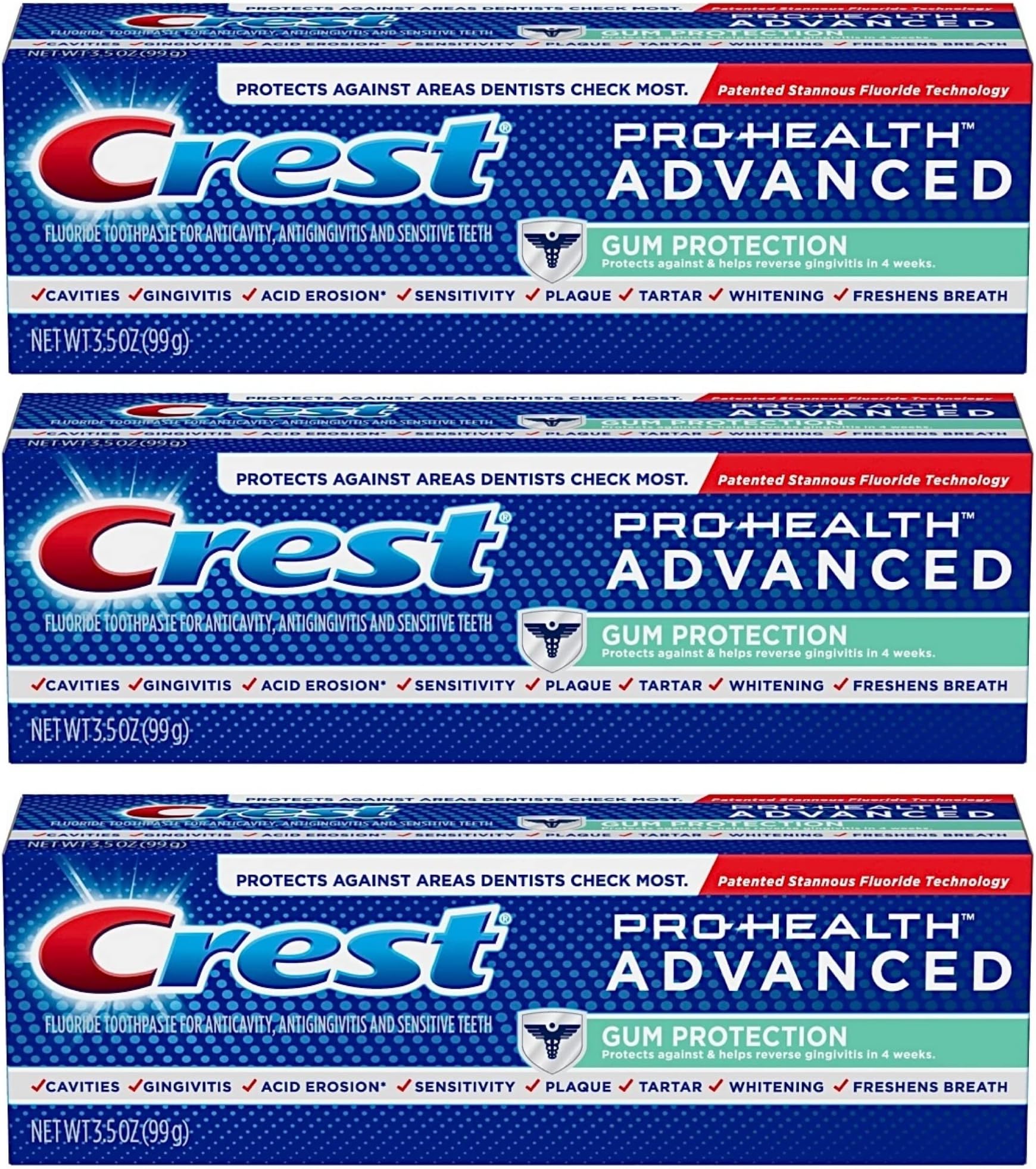Pro-Health Advanced Gum Protection Toothpaste 3.5 oz (Pack of 3)
