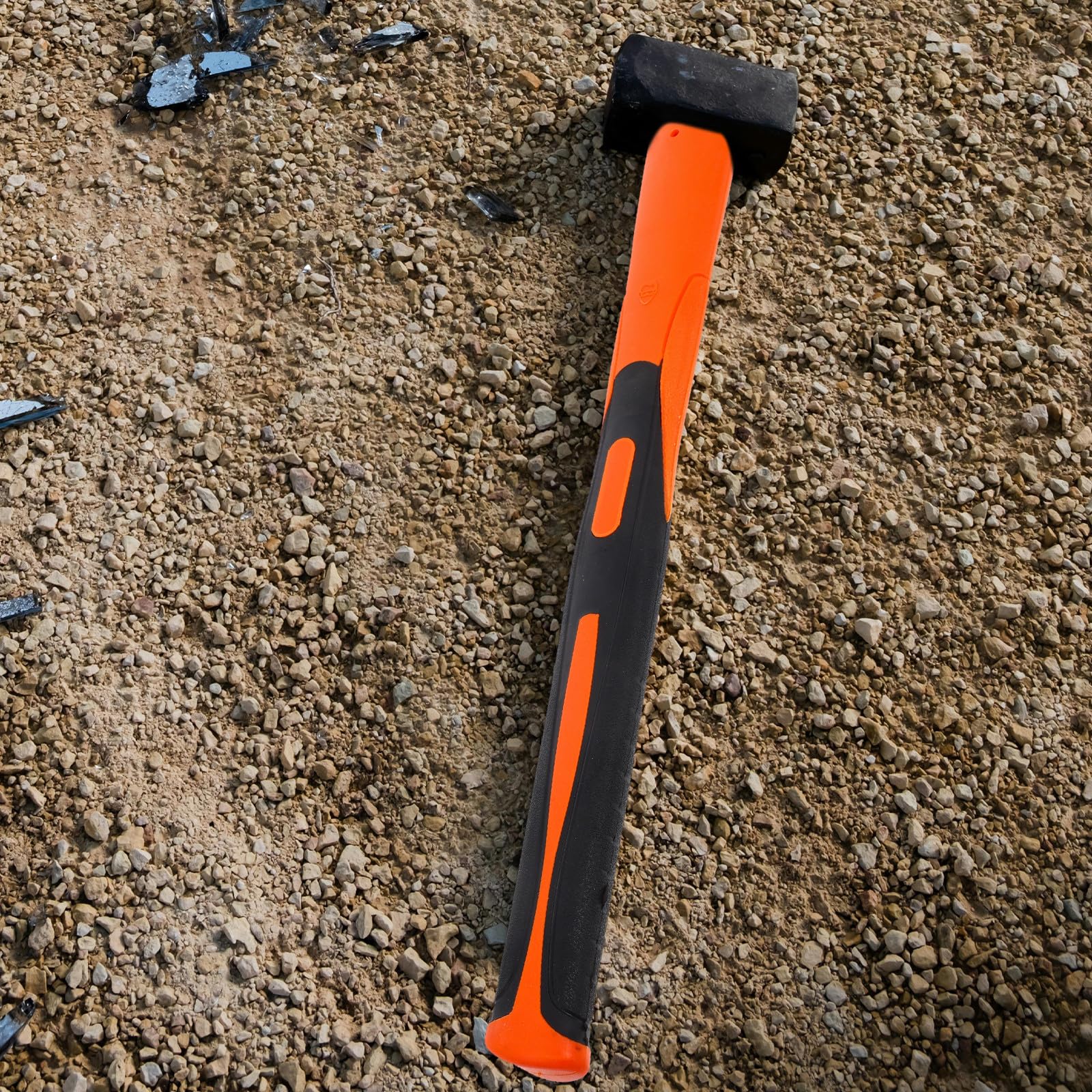 Zerodeko Mango de Martillo Antideslizante de 36 Cm Recubrimiento de Goma Absorbente de Vibraciones, Mango de Repuesto Resistente para Martillo de Garra, Herramienta Manual para Mejora