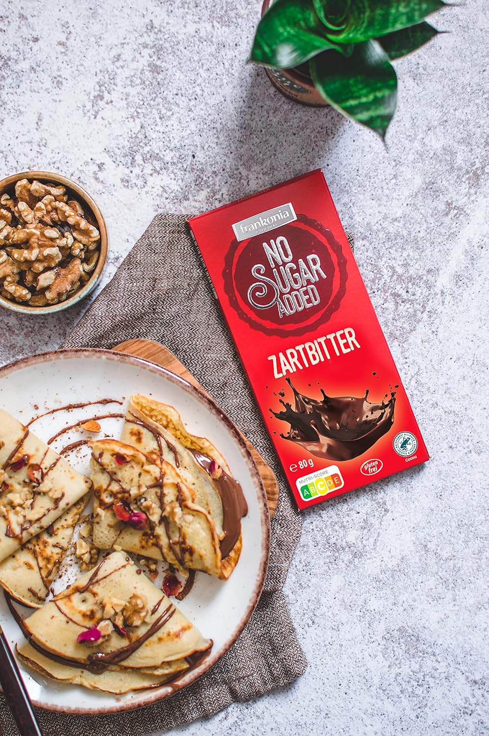 „Zuckerfrei genießen: Die besten Schokoladen und Kaffees im Test“ 9 Frankonia No Sugar Added Zartbitter Schokolade