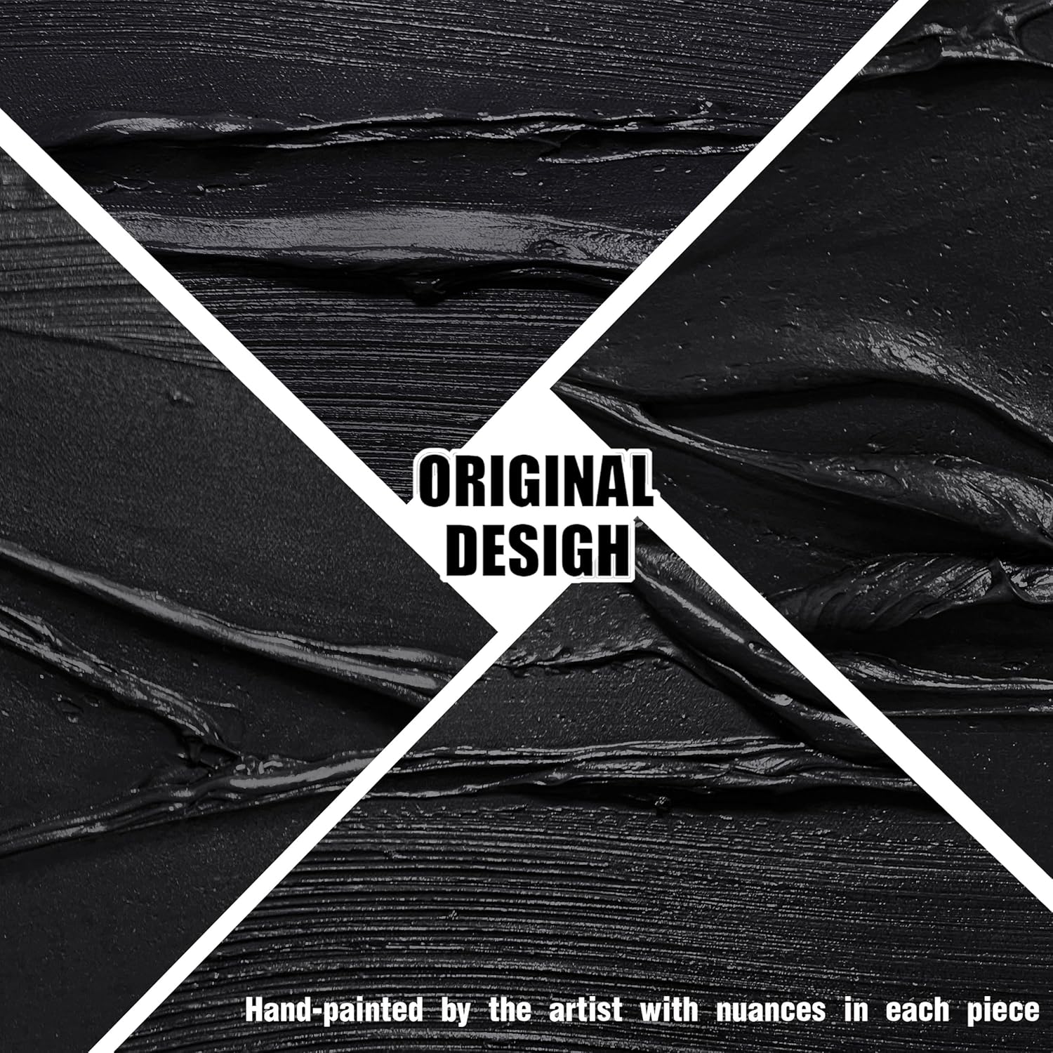 CGXART Large Abstract Wall Pictures For Office Minimalist Wall Decorations For Living Room Black Art Work For Bedroom Walls Large Size 29 x 58 Inch
