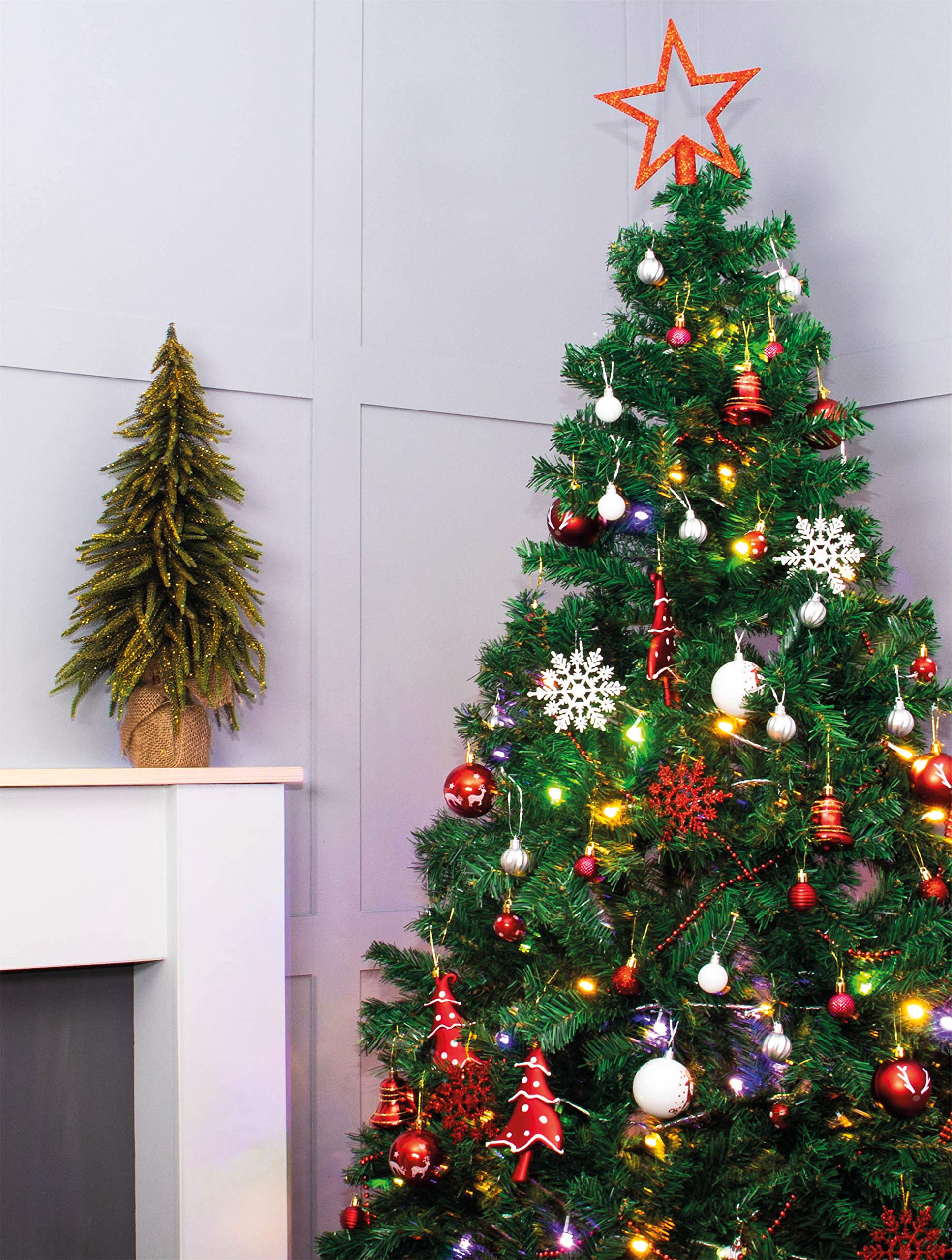 Mini Albero Di Natale Artificiale 35 Cm In Sacchetto Di Iuta - Decorazione Natalizia Morbida E Stabile - Foto 4