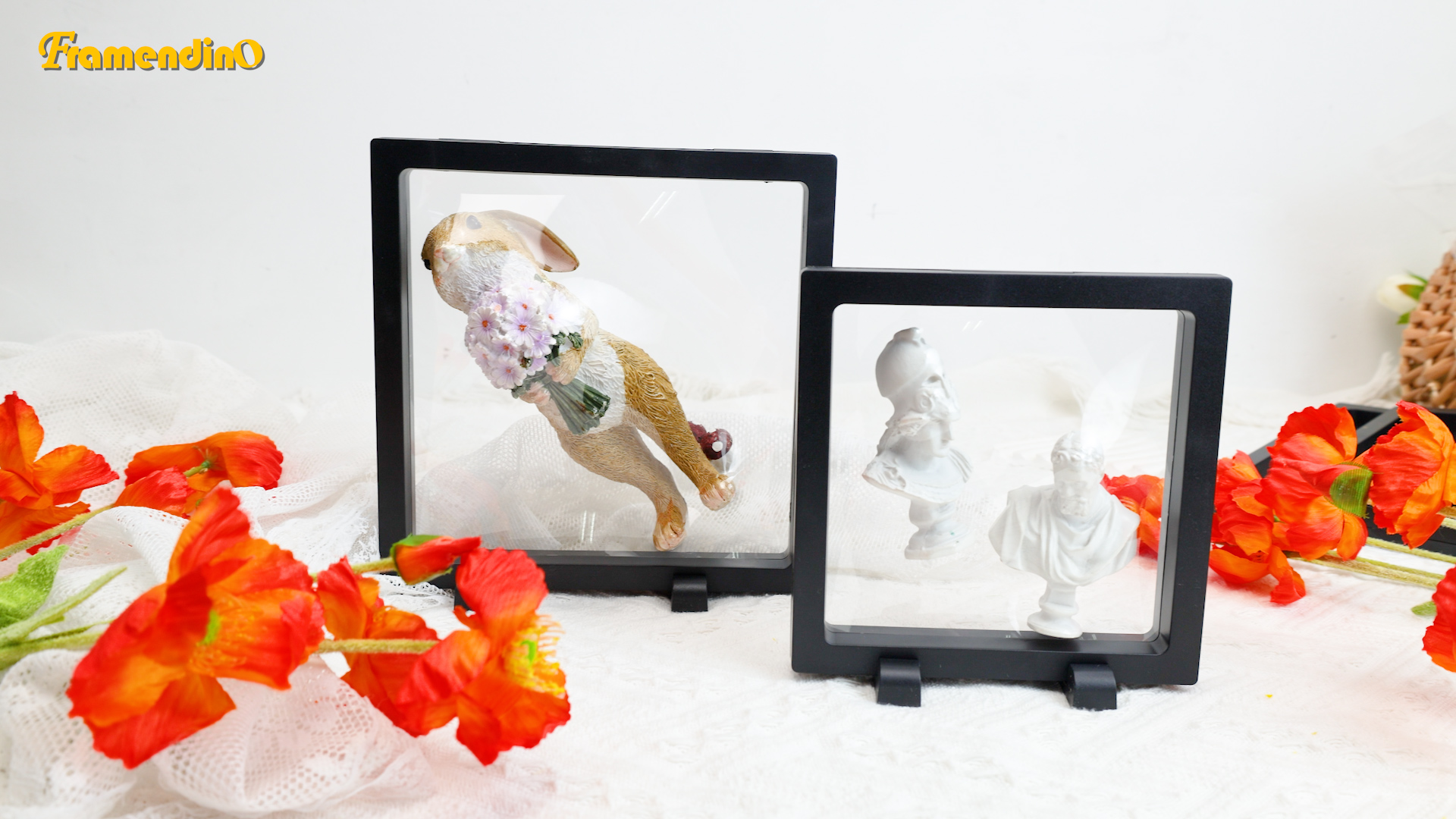 BOÎTE DE RANGEMENT à cadre flottant innovante pour pièces bijoux