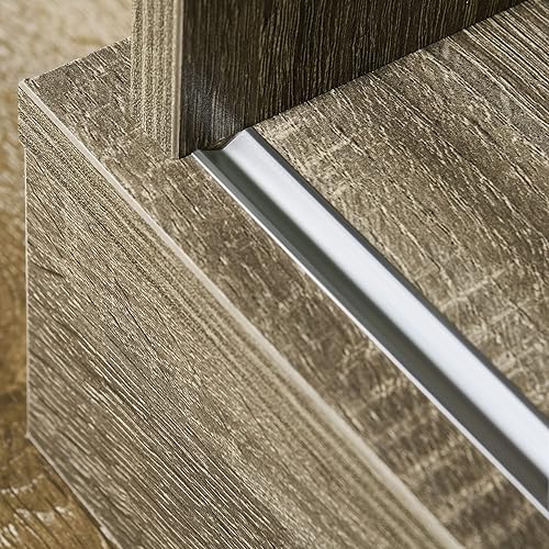 Miniatura 8 de HOMCOM Moderno gabinete de buffet con puerta corrediza, gabinete de bar de vino con almacenamiento, gabinete de almacenamiento de cocina con