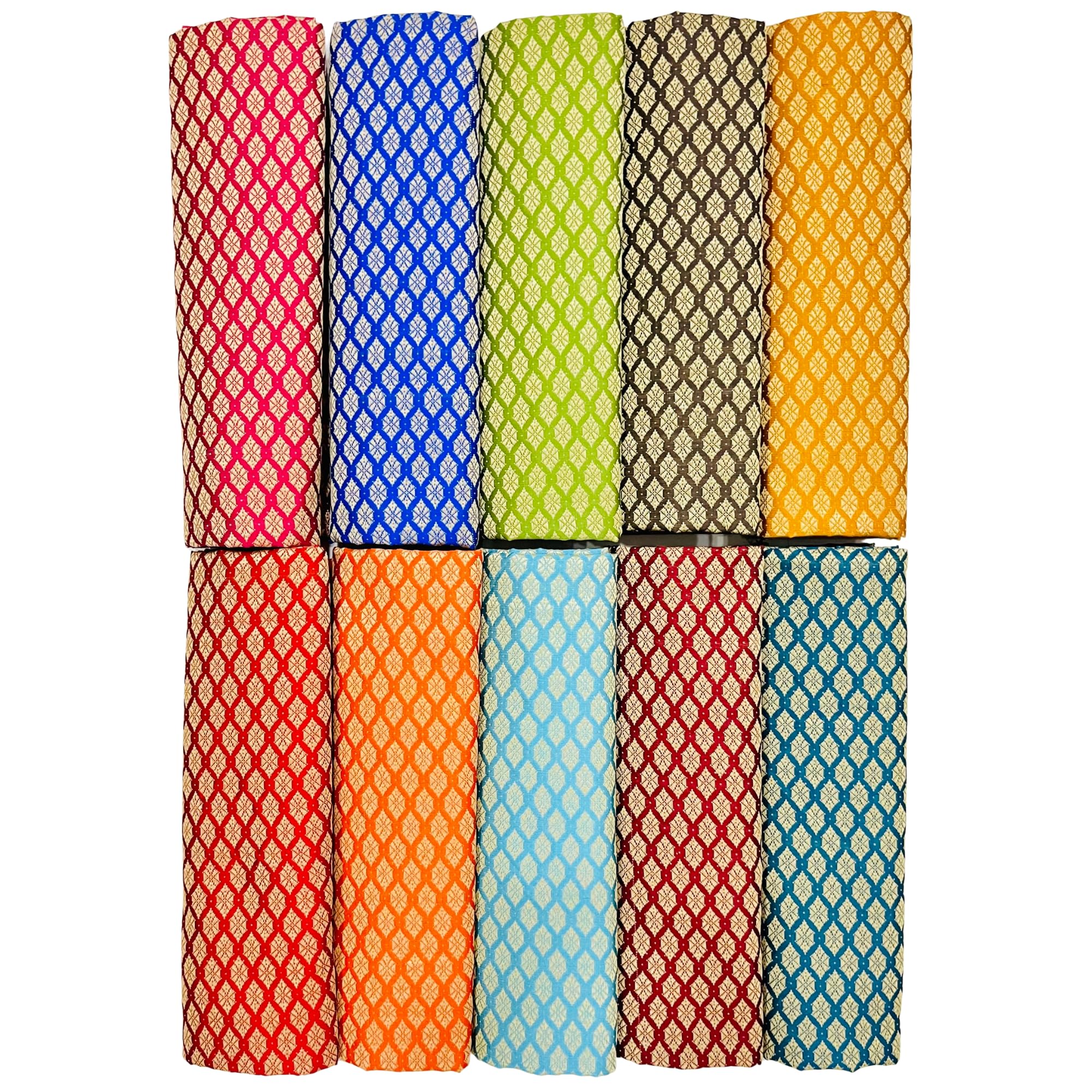 Unstitched Cotton Blouse Piece Material, Premium Crafted Design, Pack of 10, 1 Meter Each, Assorted Color, Traditional Indian Style