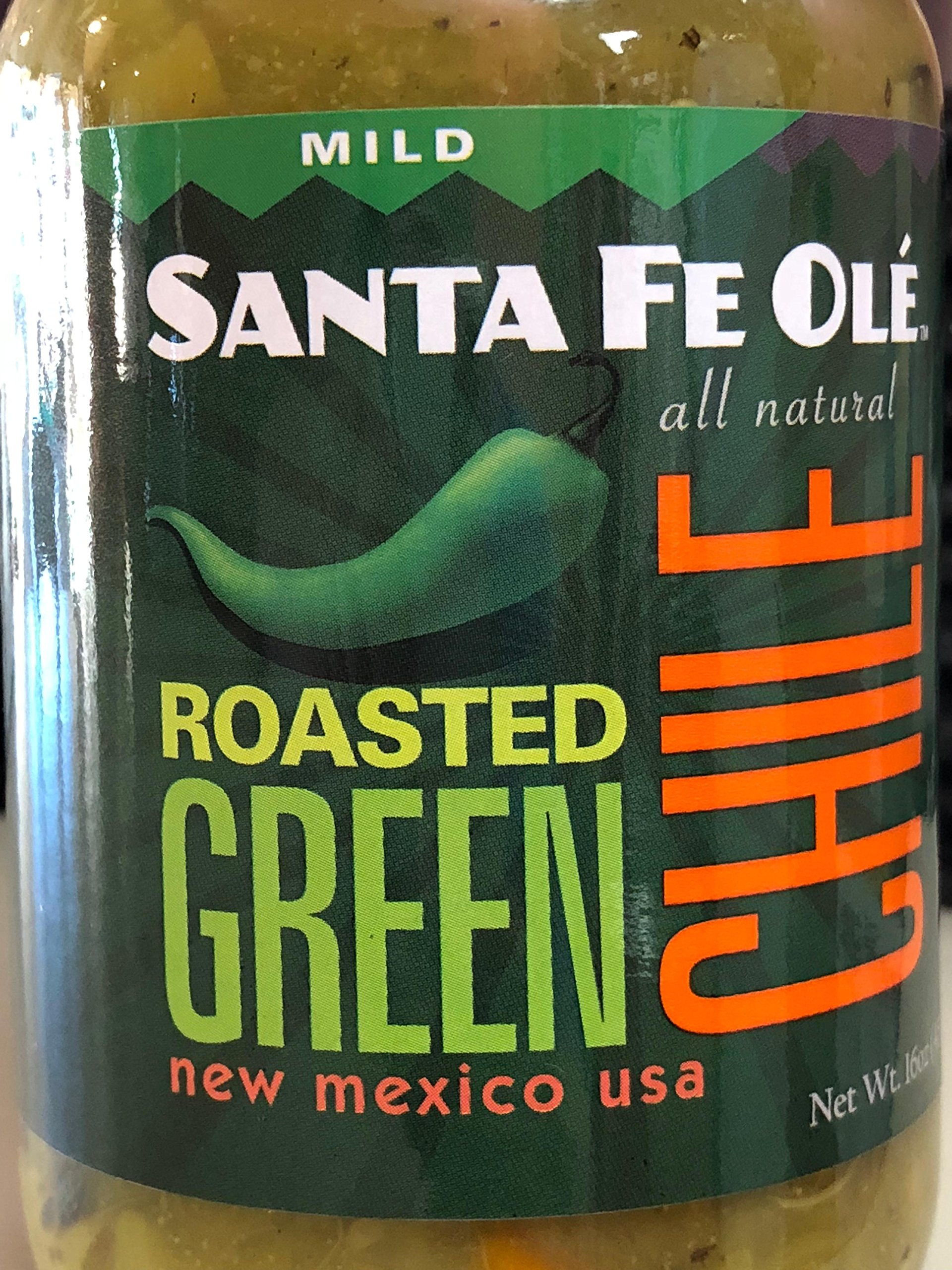 Santa Fe Ole 16 oz. Roasted Green Chile Mild Sauce44; Case Of 6