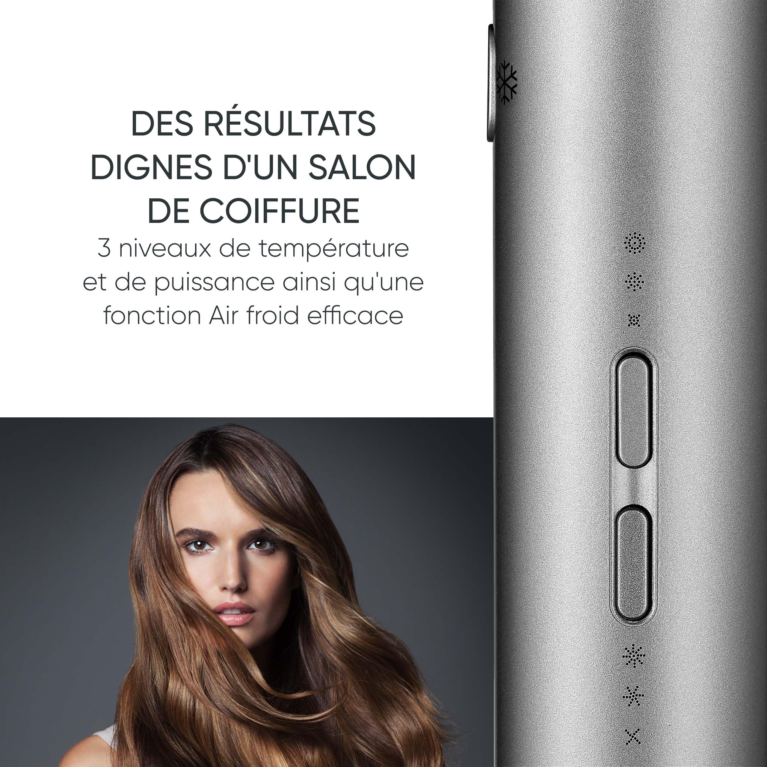 SEVERIN Seche cheveux performant avec moteur BLDC et technologie ionique, Sèche cheveux avec diffuseur et concentrateur magnétiques, sèche-cheveux puissant 2 000 W, Gris, HT 0171