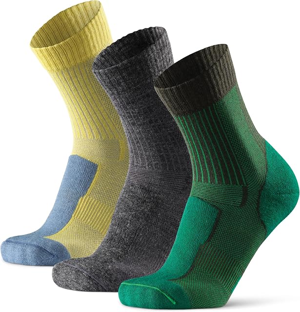 DANISH ENDURANCE 3-PACK Letnie Skarpety Trekkinowe z Wełny Merino, Termoaktywne, Turystyczne, Męskie, Damskie i dla Dzieci