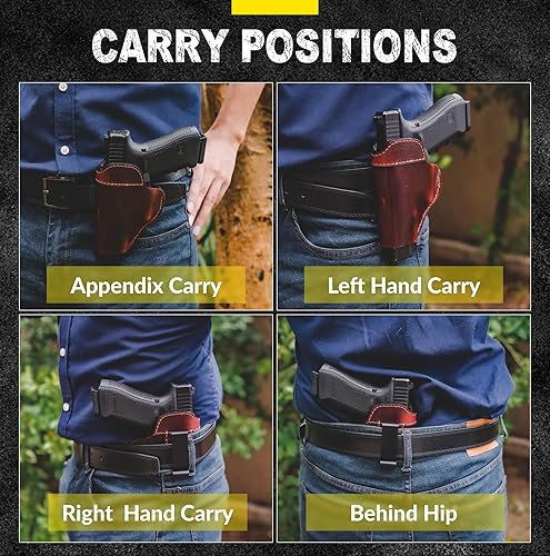 Miniatura 5 de Fundas de pistola para hombresmujeres, funda 380 para pistolas, funda universal de Airsoft derechaizquierda, IWBOWB de 0.354 in para transporte