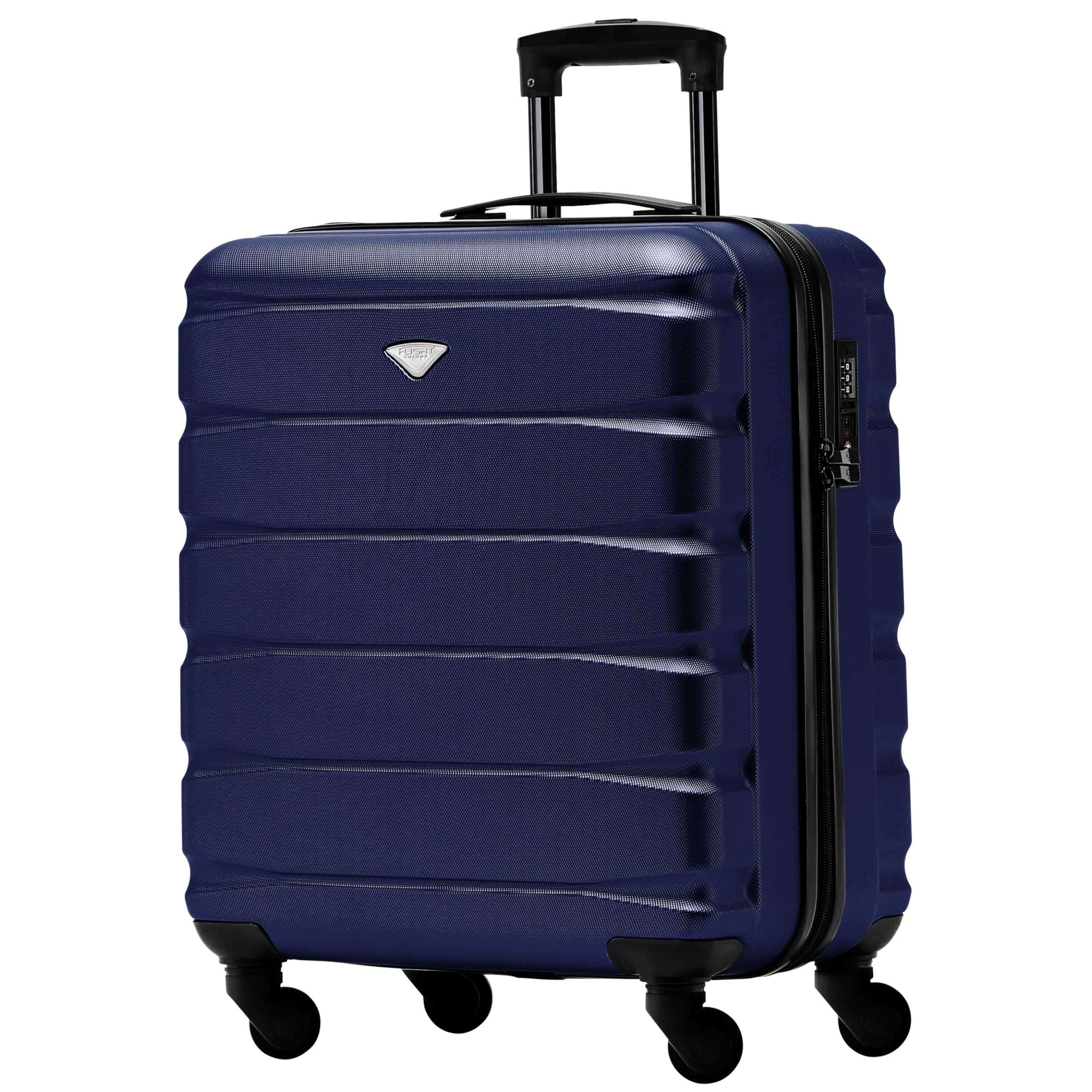 Flight Knight Valigie Rigide in ABS Leggere a 4 Ruote - Bagaglio a Mano Da Cabina Approvato per Compagnie Aeree Come British Airways E Dimensioni Massime per Easyjet Borsa Da Cabina Grande 56x45x25cm