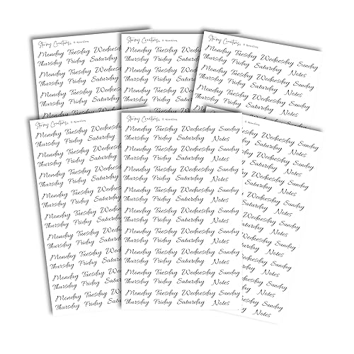 Miniatura 3 de Days of the Week Calendar Stickers, Journaling and Planner Stickers, 0.4" tall, 6 sheets, 432 stickers, Functional Planning Stickers (Colorful