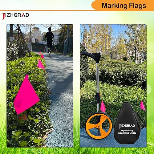 Miniatura 42 de Paquete de 200 banderas de marcado blancas, 15 x 4 x 5 pulgadas, uso para patio y césped, entrenamiento de límites y perros, topografía y paisaje