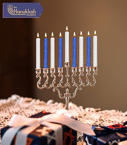 Miniatura 9 de Velas de Janucá de cera de abejas – Tamaño estándar que se adapta a la mayoría de menorás – Velas de cera de abejas multicolor natural – Cera