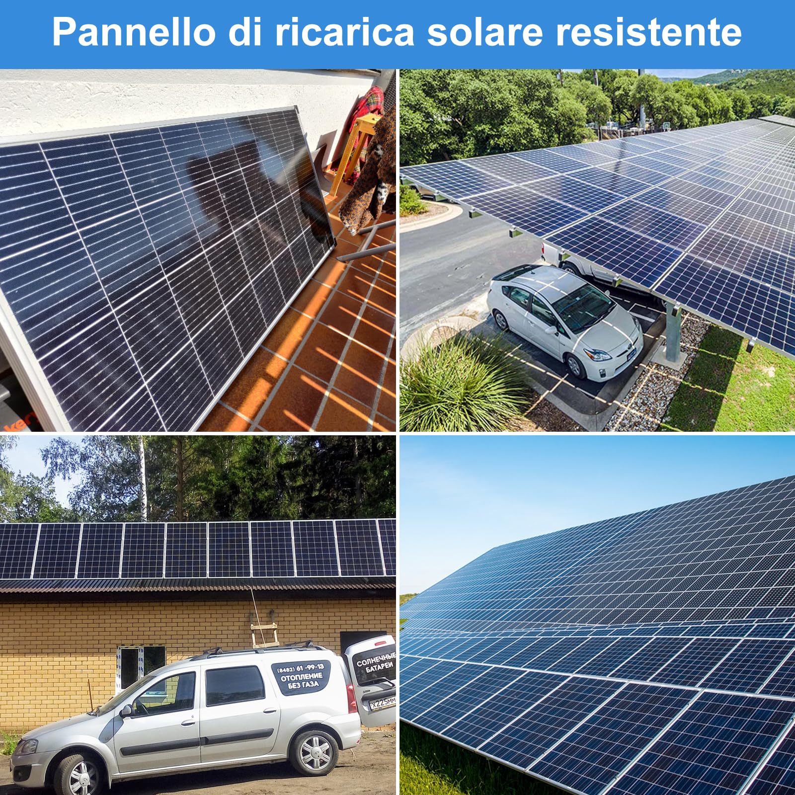 Pannello solare da 180 W, 12 V, pannello solare monocristallino, kit di cella solare: pannello solare da 180 Watt, con regolatore di carica solare Bluetooth da 20 A, cavo solare da 5 m, staffe