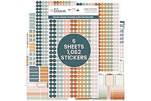bloom daily planners Color Coding Planner Stickers - Muted Neutrals 1/4" Minimalist Dot Labels